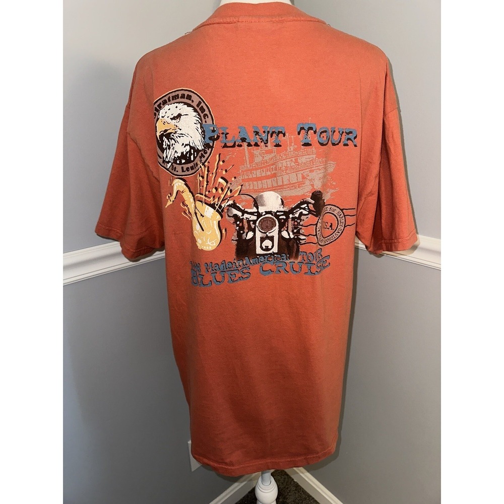 Harley Davidson TShirt Size L Vintage 1995 Plant Tour St Louse MO Short Sleeve - Picture 6 of 7